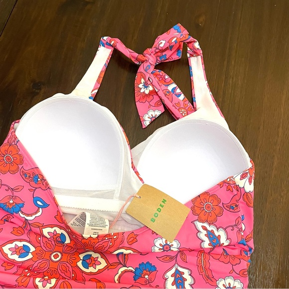 Boden Pink Floral One Piece Swimsuit - Picture 10 of 12